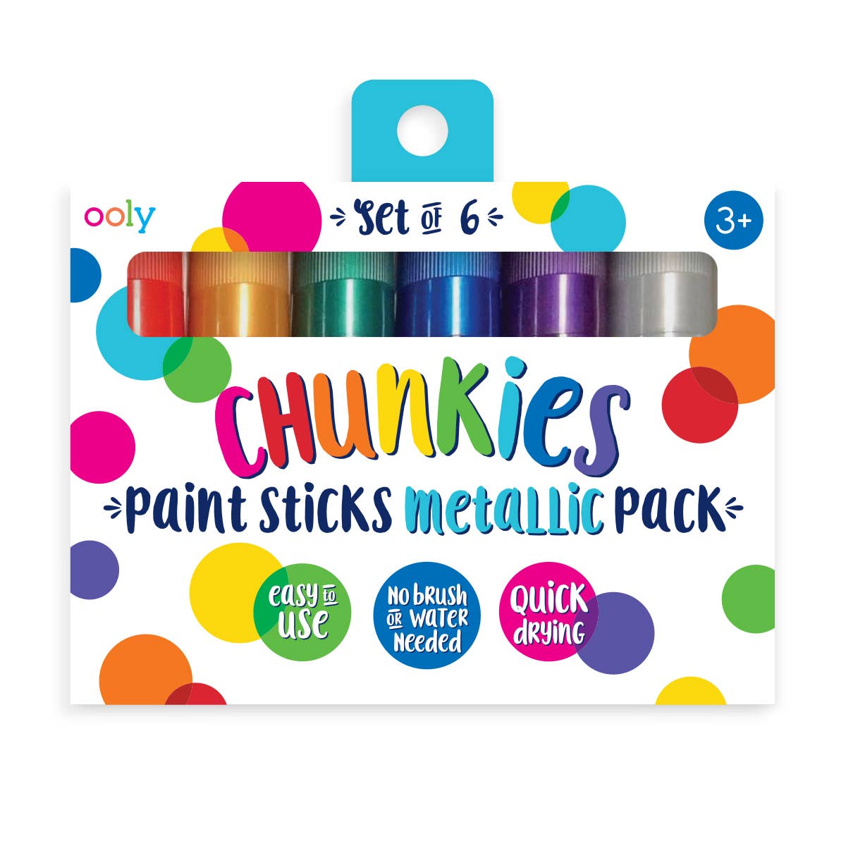 OOLY - Chunkies Paint Sticks Metallic - Set of 6 - Purses & Pearls