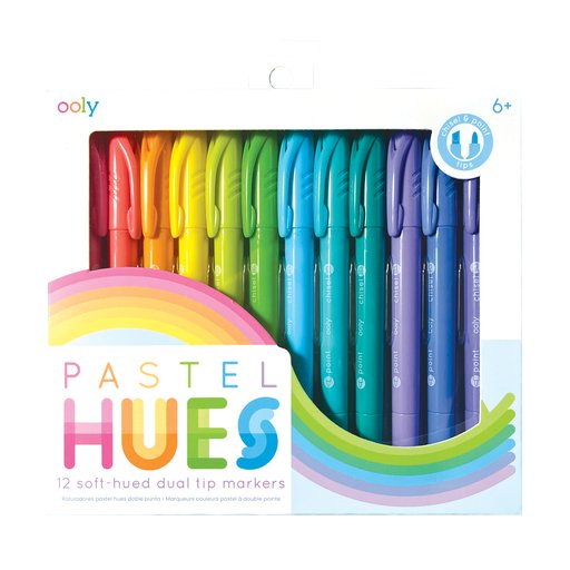 OOLY - Pastel Hues Markers - Set of 12 - Purses & Pearls