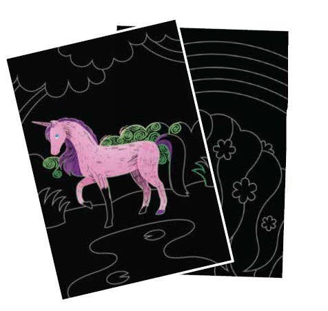 OOLY - Scratch & Scribble - Magical Unicorns DIY Craft Kit for Kids - Purses & Pearls