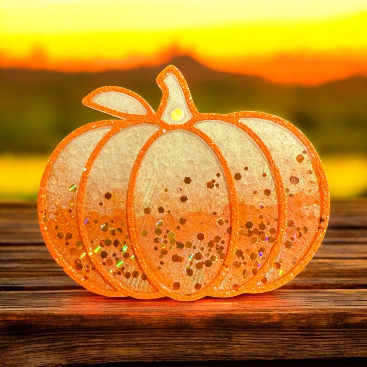 Orange Sparkle Pumpkin Freshie - Purses & Pearls