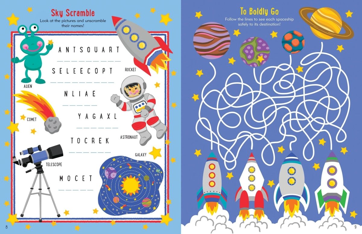 Outer Space Activity Book - Purses & Pearls