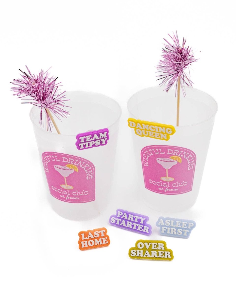 Packed Party - Overserved Drink Charm & Marker Set - Purses & Pearls