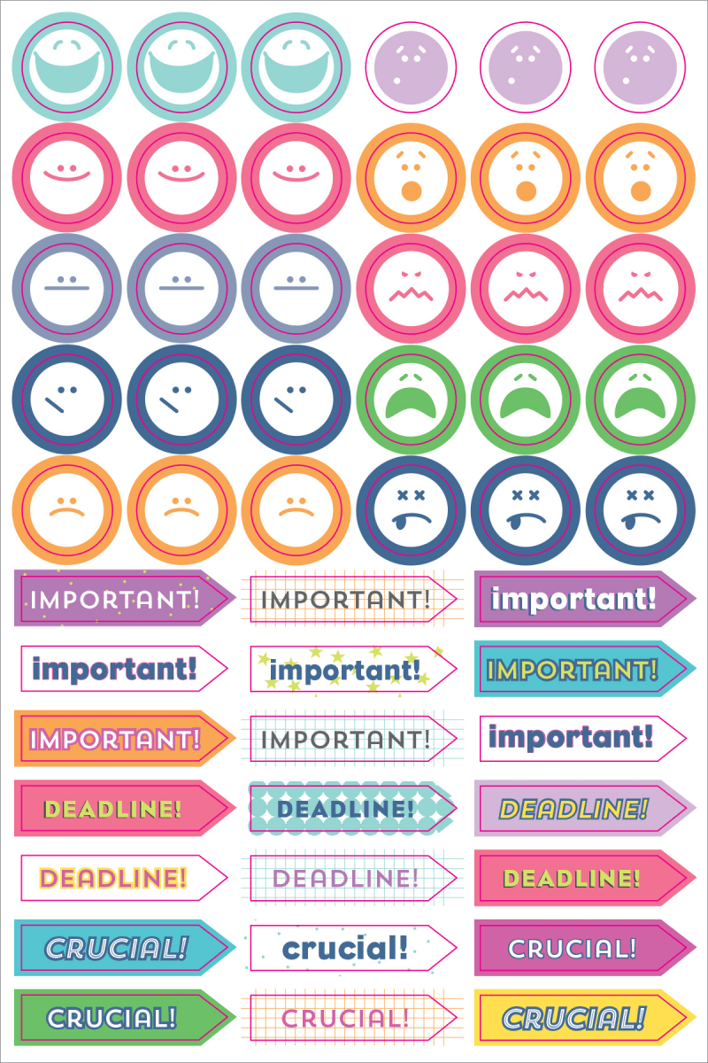 Peter Pauper Press - Essentials Weekly Planner Stickers - Purses & Pearls