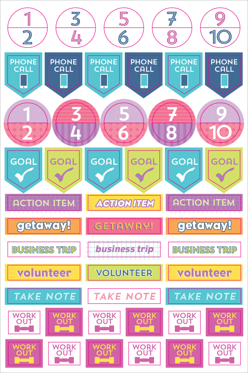 Peter Pauper Press - Essentials Weekly Planner Stickers - Purses & Pearls