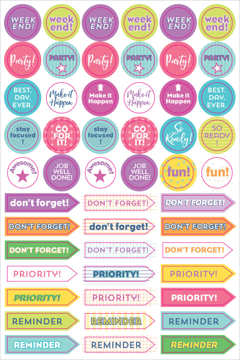 Peter Pauper Press - Essentials Weekly Planner Stickers - Purses & Pearls
