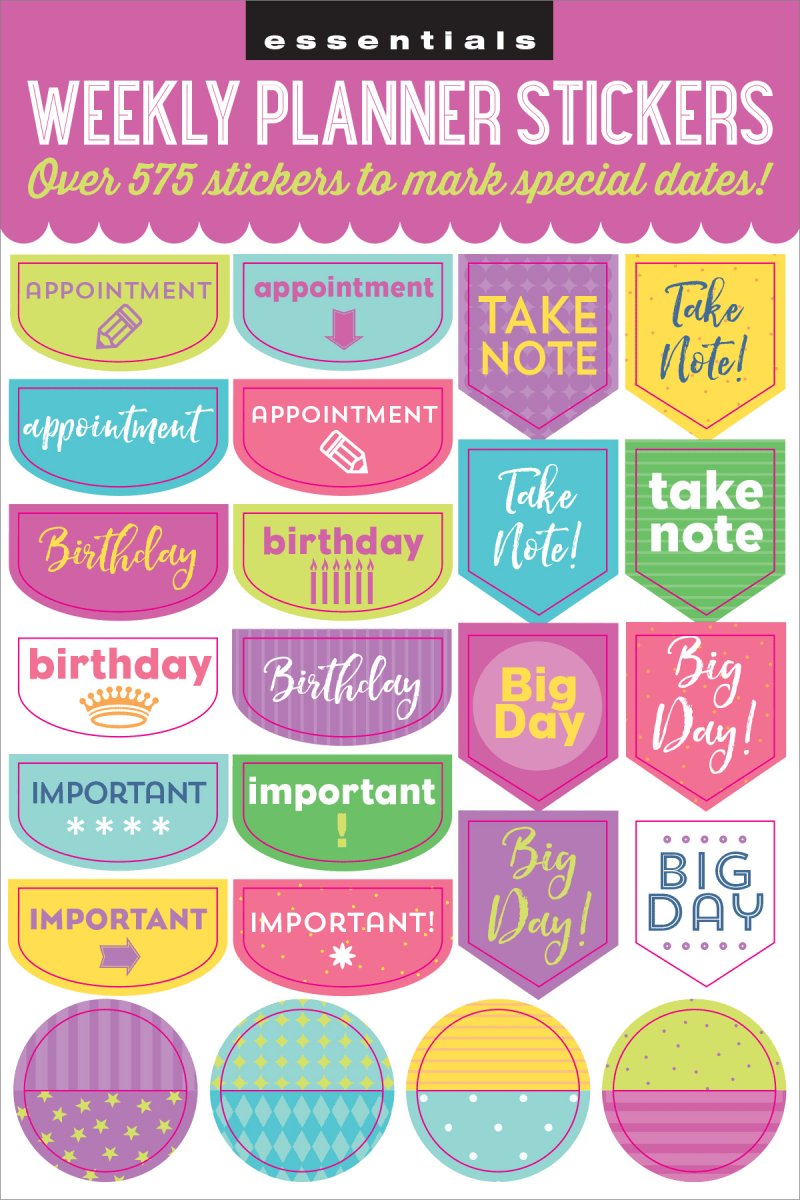 Peter Pauper Press - Essentials Weekly Planner Stickers - Purses & Pearls
