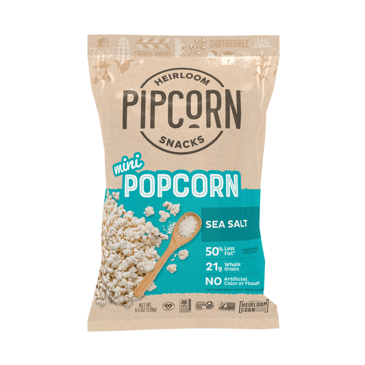 Pipcorn - Sea Salt Mini Popcorn, 4.5oz - Purses & Pearls