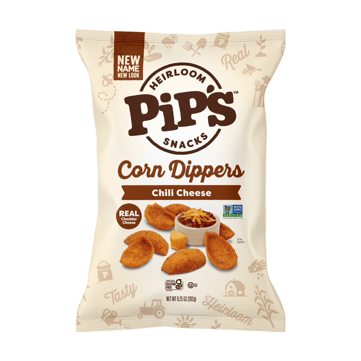 Pip's Heirloom Snacks - Chili Cheese Corn Dippers (12 bags 1 case) - Purses & Pearls
