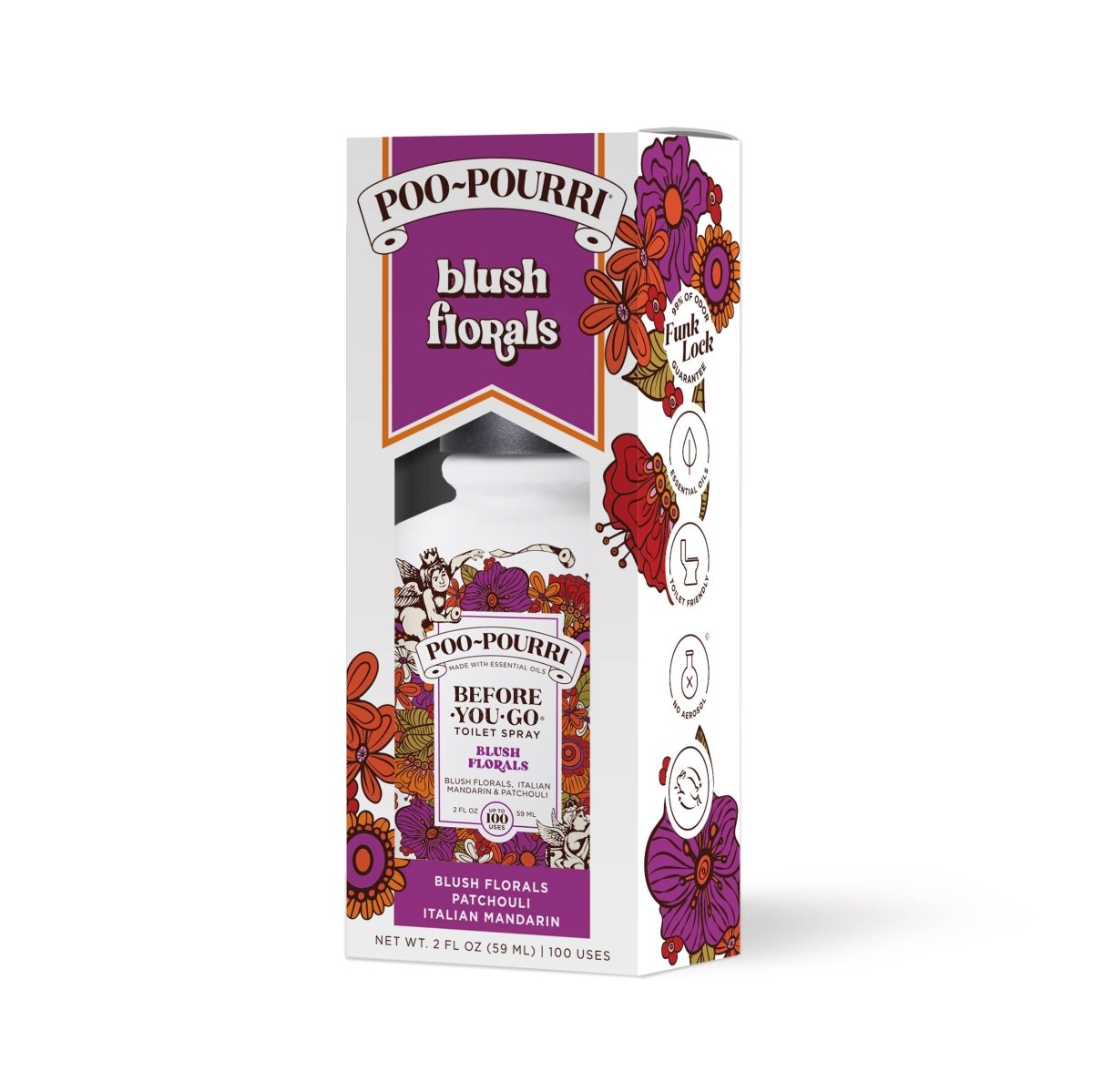 PooPourri Blush Florals 2oz Toilet Spray Spring Collection - Purses & Pearls