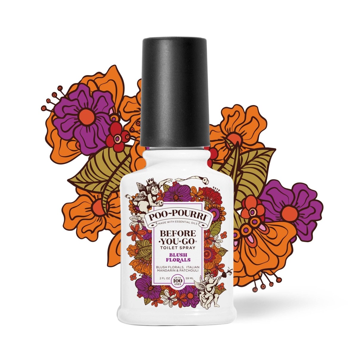 PooPourri Blush Florals 2oz Toilet Spray Spring Collection - Purses & Pearls