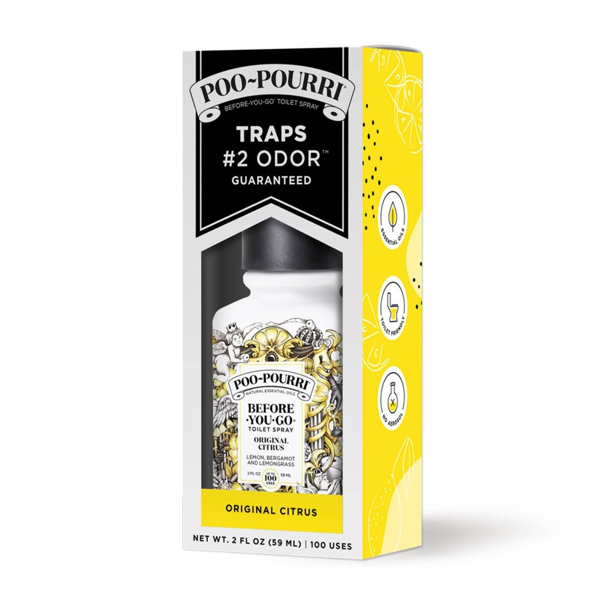 PooPourri Original Citrus Toilet Spray 2oz boxed - Purses & Pearls