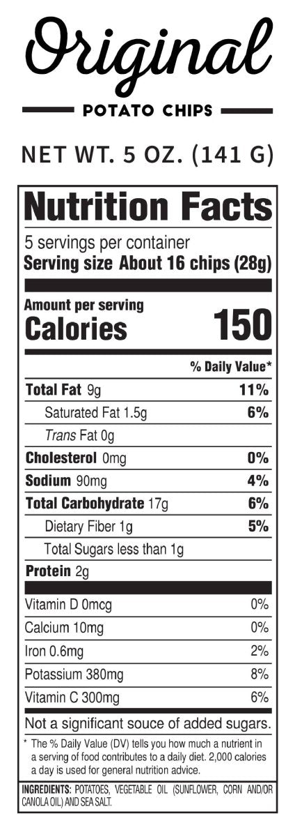 Pop Daddy Snacks - Original Kettle Cooked Potato Chips 5.0 oz - Purses & Pearls
