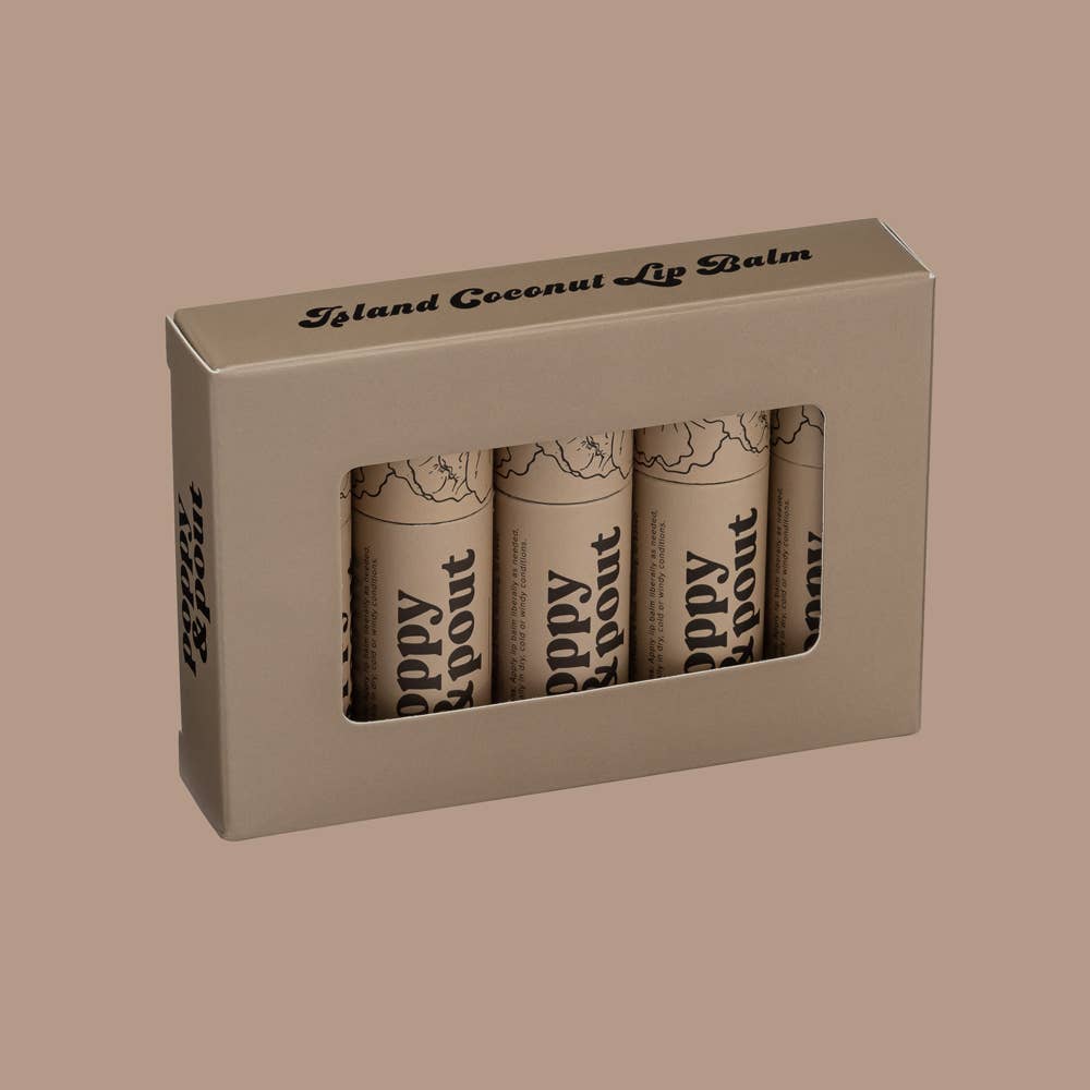 Poppy & Pout - Lip Balm, Island Coconut - Purses & Pearls