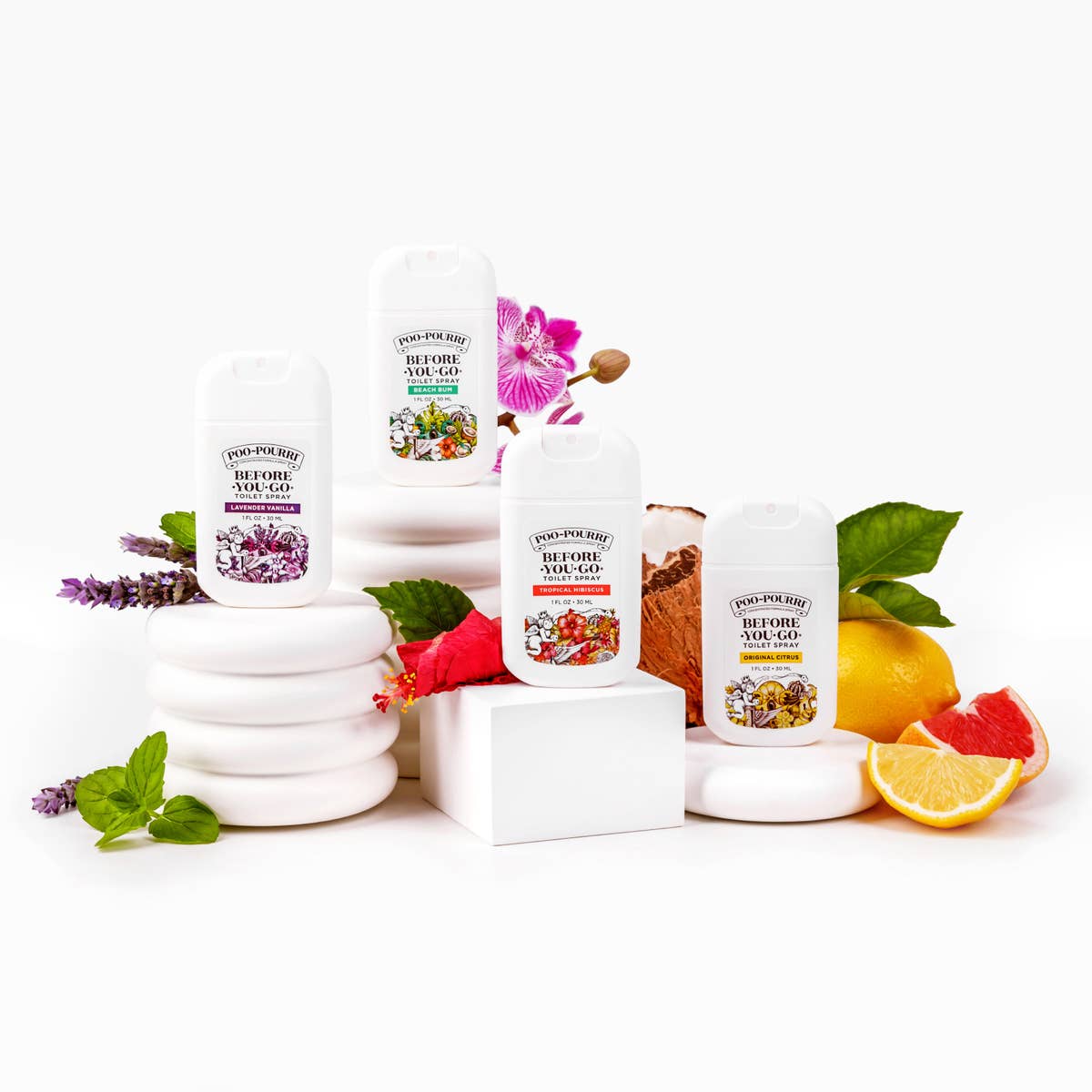 ~Pourri - Poo~Pourri - 1oz Pocket Sprayer w/ Pouch - Tropical Hibiscus - Purses & Pearls