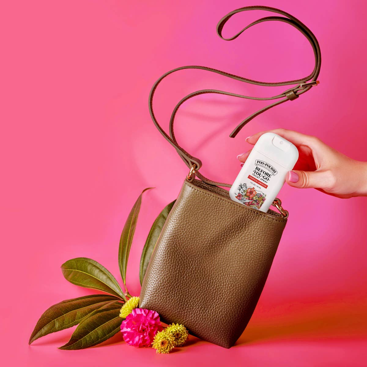 ~Pourri - Poo~Pourri - 1oz Pocket Sprayer w/ Pouch - Tropical Hibiscus - Purses & Pearls