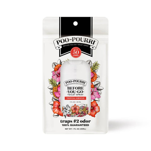 ~Pourri - Poo~Pourri - 1oz Pocket Sprayer w/ Pouch - Tropical Hibiscus - Purses & Pearls