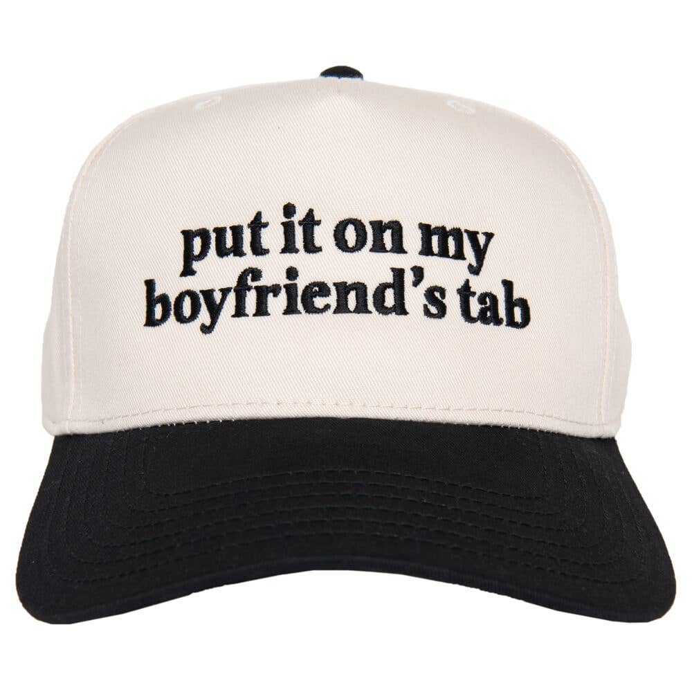 Put It On My Boyfriend's Tab Two - Toned Vintage Hat - Purses & Pearls