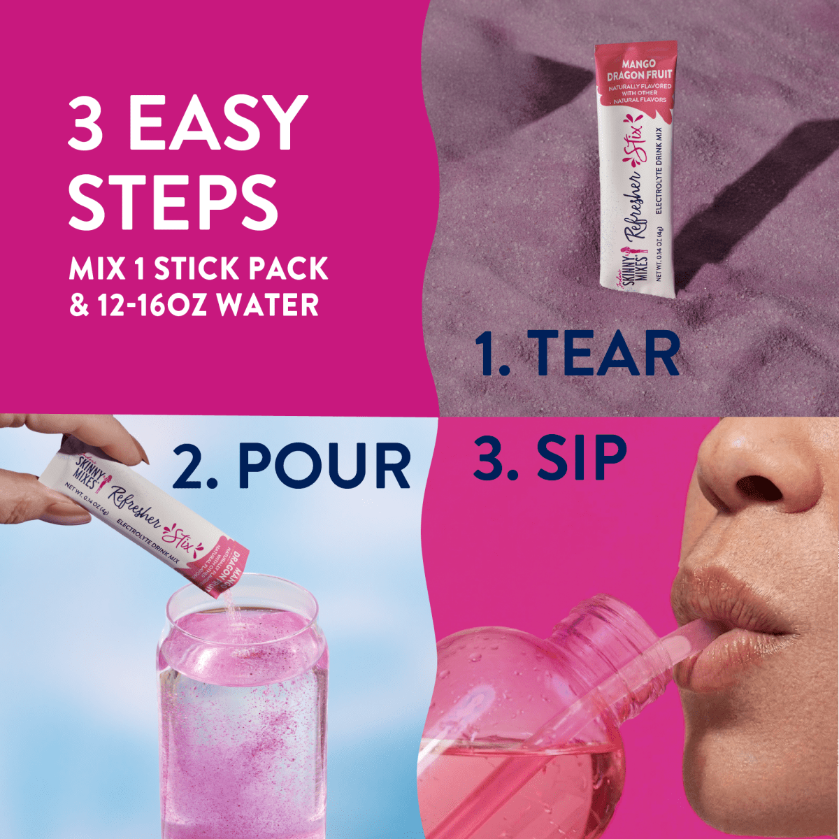 Refresher Stix 16 ct - Mango Dragon Fruit - Purses & Pearls