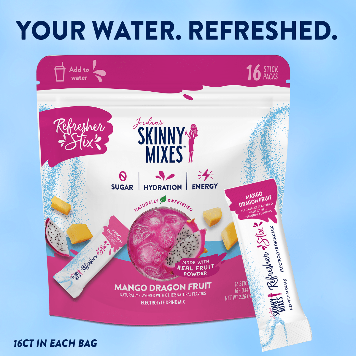 Refresher Stix 16 ct - Mango Dragon Fruit - Purses & Pearls