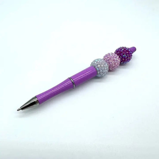 Rhinestone Beaded Pen - Lilac Fields - Purses & Pearls