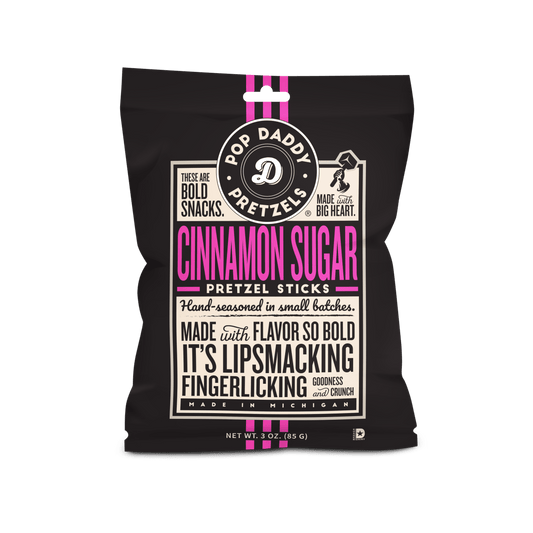 Seasoned Pretzels - 3oz - Cinnamon Sugar - Purses & Pearls