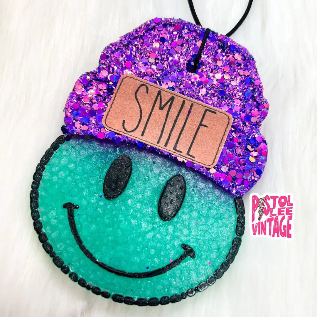 Smiley Face Beanie Freshie - Purses & Pearls