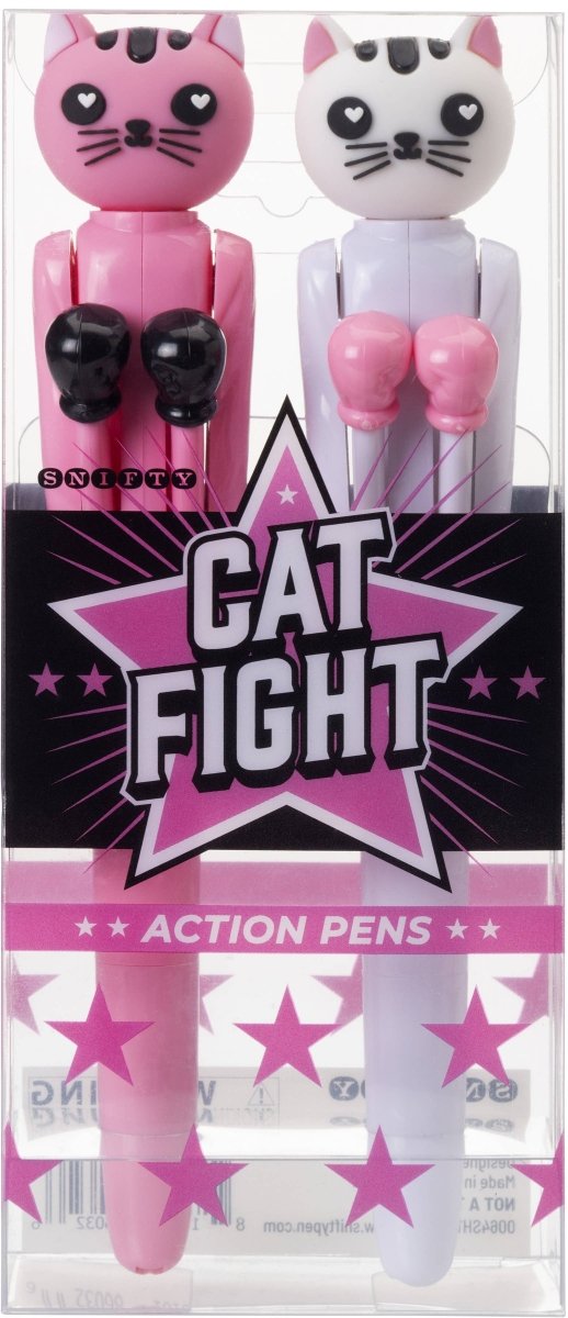 SNIFTY - CAT FIGHT ACTION PEN SET - Purses & Pearls
