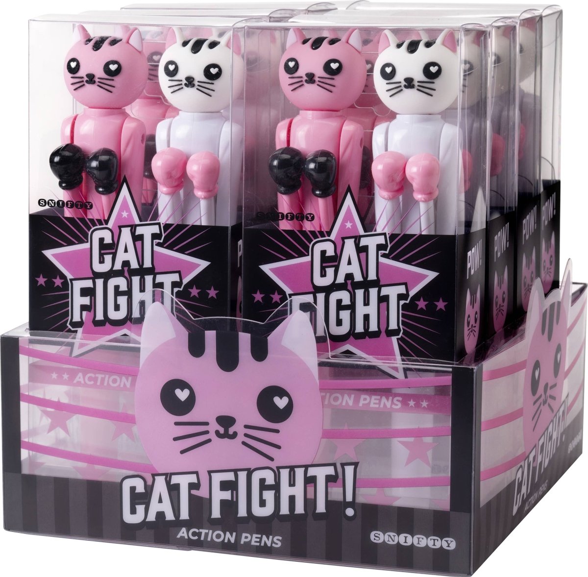 SNIFTY - CAT FIGHT ACTION PEN SET - Purses & Pearls