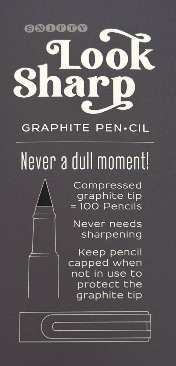SNIFTY - LOOK SHARP GRAPHITE PEN•CIL - GRAY - Purses & Pearls