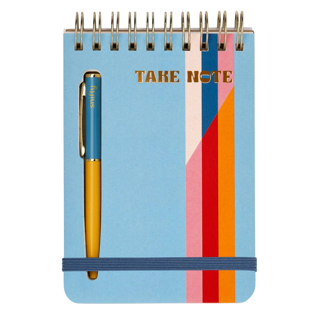 SNIFTY - TAKE NOTE NOTEBOOK + PEN SET - BLUE SKIES - Purses & Pearls