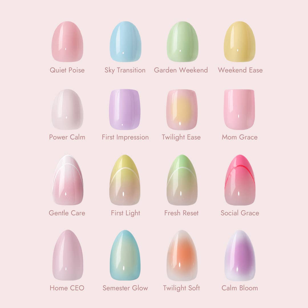 Solid Color Nails - Purses & Pearls
