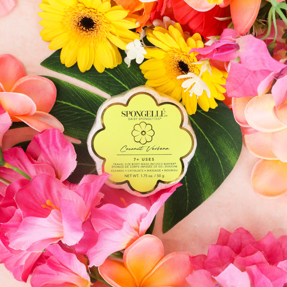 Spongellé - Coconut Verbena Daisy Spongette - Purses & Pearls