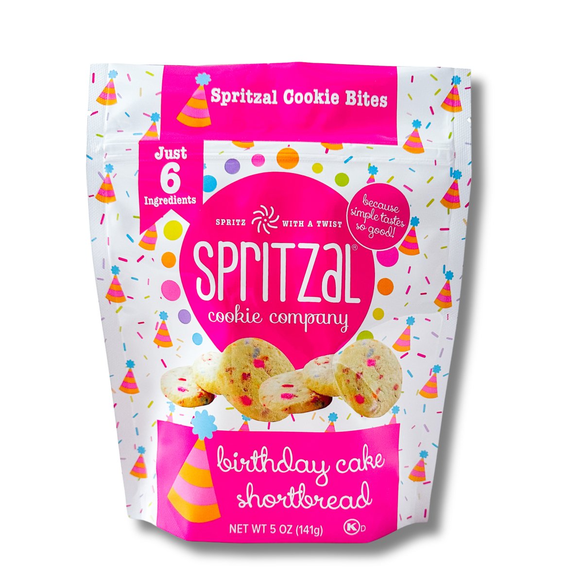 Spritzal Cookie Company - Birthday Cake Shortbread Cookie Bites - Purses & Pearls