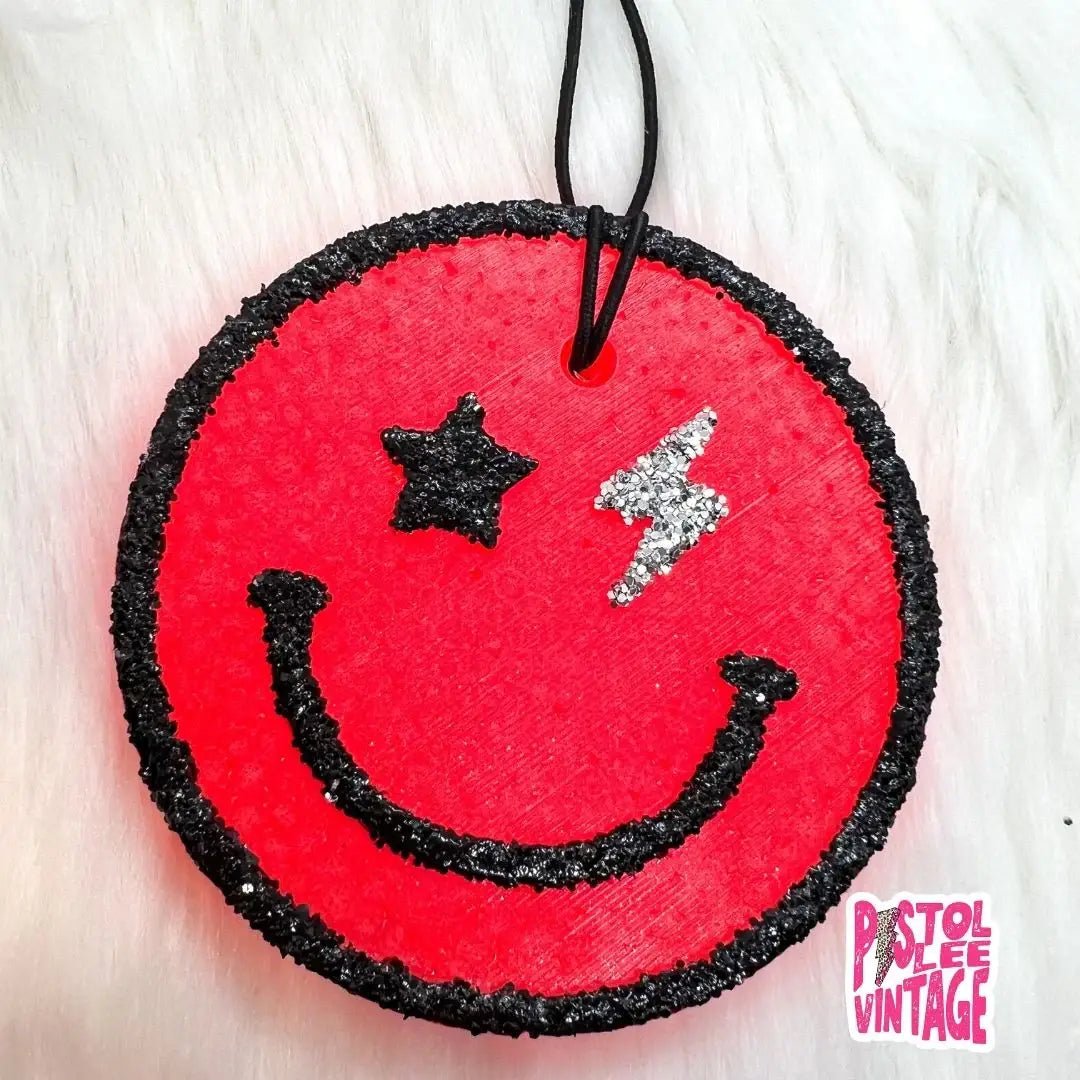 Star & Lightning Bolt Smiley Freshie - Purses & Pearls