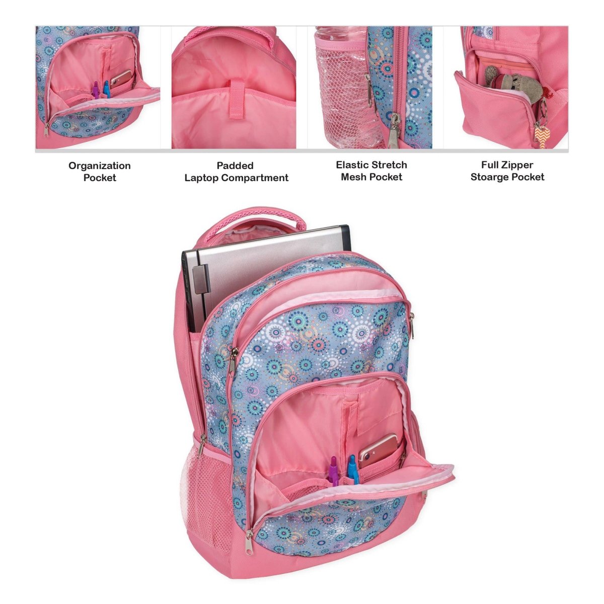 Starburst Pink Backpack & Lunchbag Set - Purses & Pearls