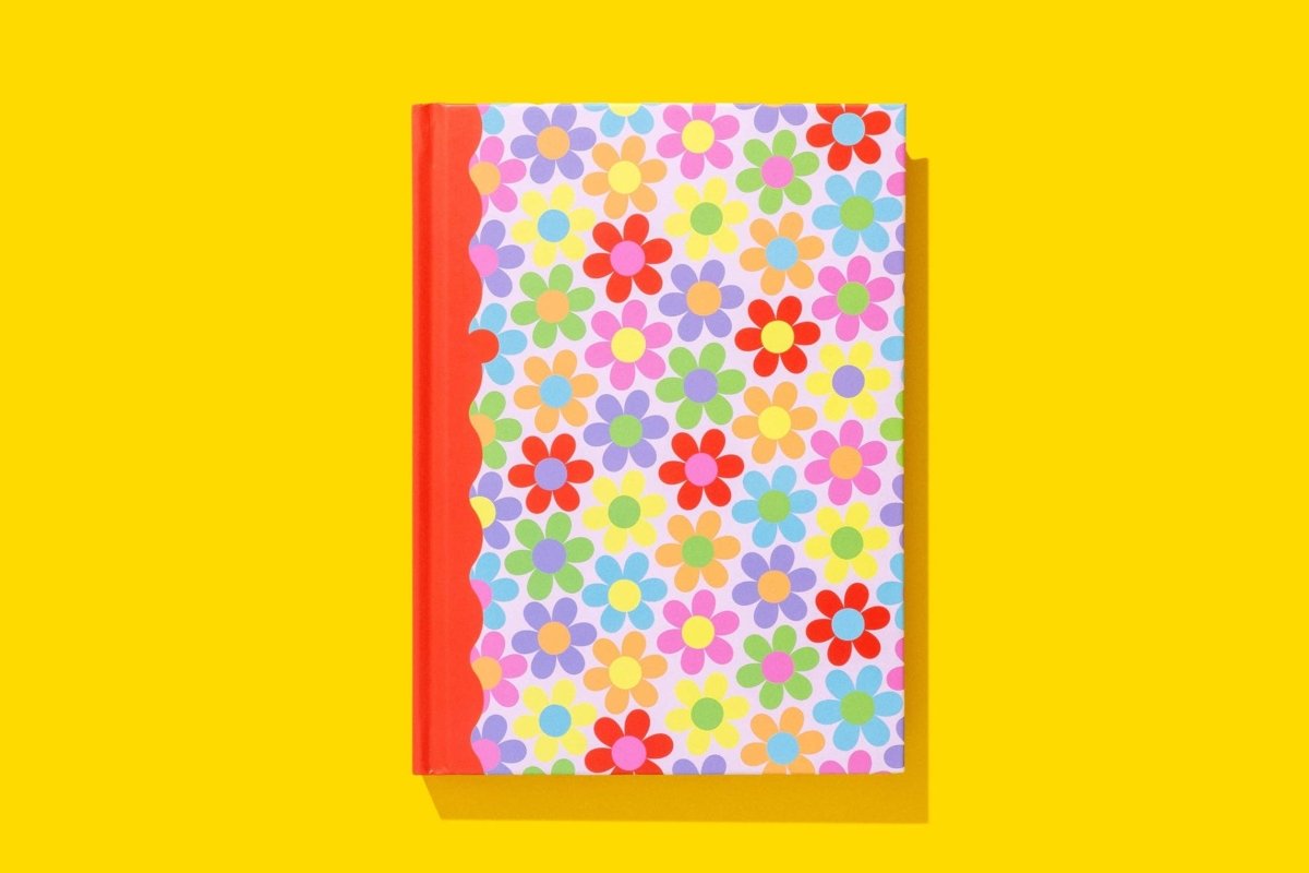 Taylor Elliott Designs - Hardcover Notebook - Flower Power Print - Purses & Pearls