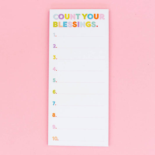 Taylor Elliott Designs - List Pad - "Count Your Blessings" - Purses & Pearls