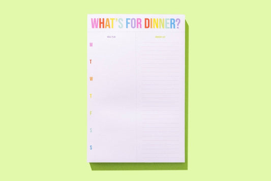 Taylor Elliott Designs - Meal Planning Notepad - "What's for Dinner?" - 100 Sheets - Purses & Pearls