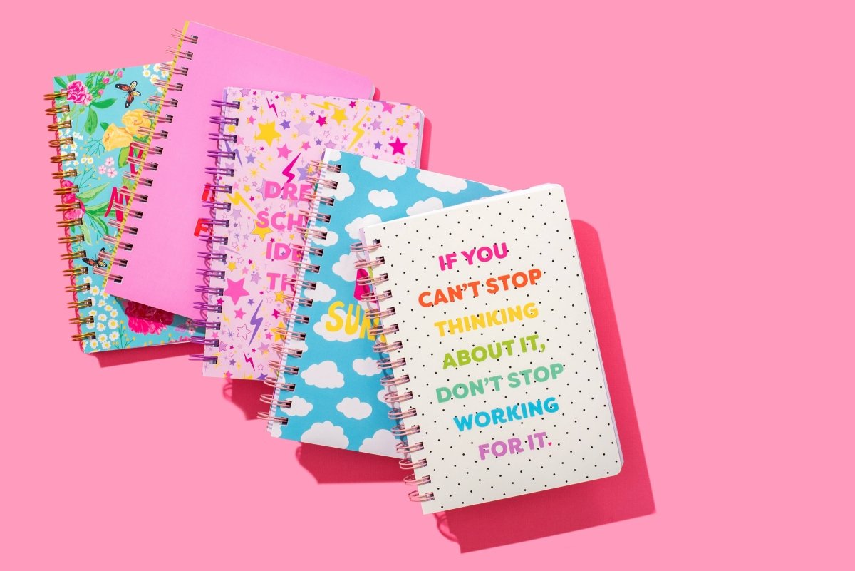 Taylor Elliott Designs - Spiral Notebook - "This Girl is on Fire" - 200 Pages - Purses & Pearls