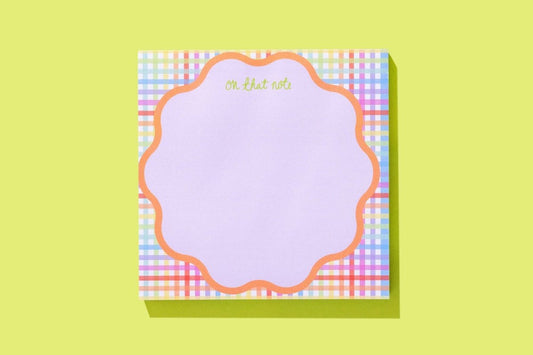 Taylor Elliott Designs - Square Notepad - "On That Note" - 100 Sheets - Purses & Pearls