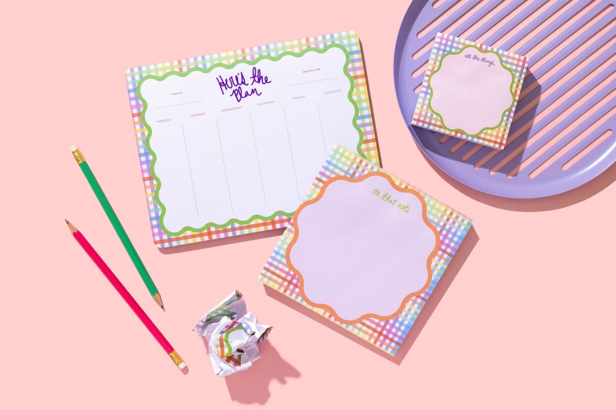 Taylor Elliott Designs - Square Notepad - "On That Note" - 100 Sheets - Purses & Pearls