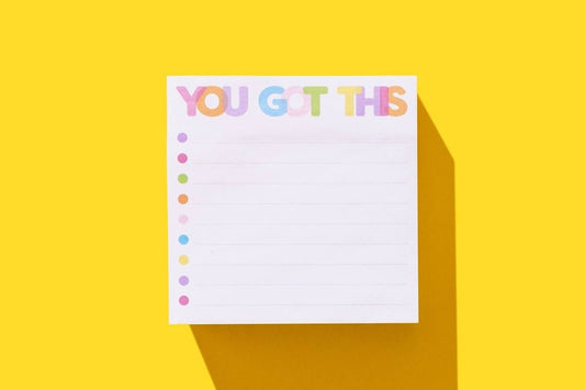 Taylor Elliott Designs - Sticky Notes Pad - "You Got This" - 300 Sheets - Purses & Pearls