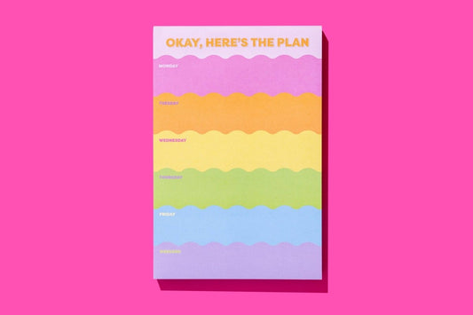 Taylor Elliott Designs - Weekly List Pad - "Okay, Here's The Plan" - 100 Sheets - Purses & Pearls