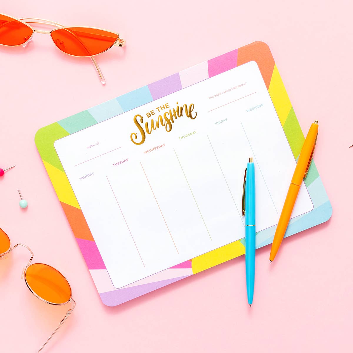 Taylor Elliott Designs - Weekly Planner - "Be the Sunshine" - Purses & Pearls