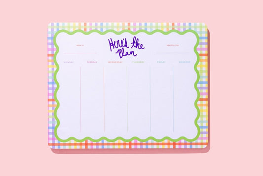 Taylor Elliott Designs - Weekly Planner - "Here's The Plan" - 52 Sheets - Purses & Pearls