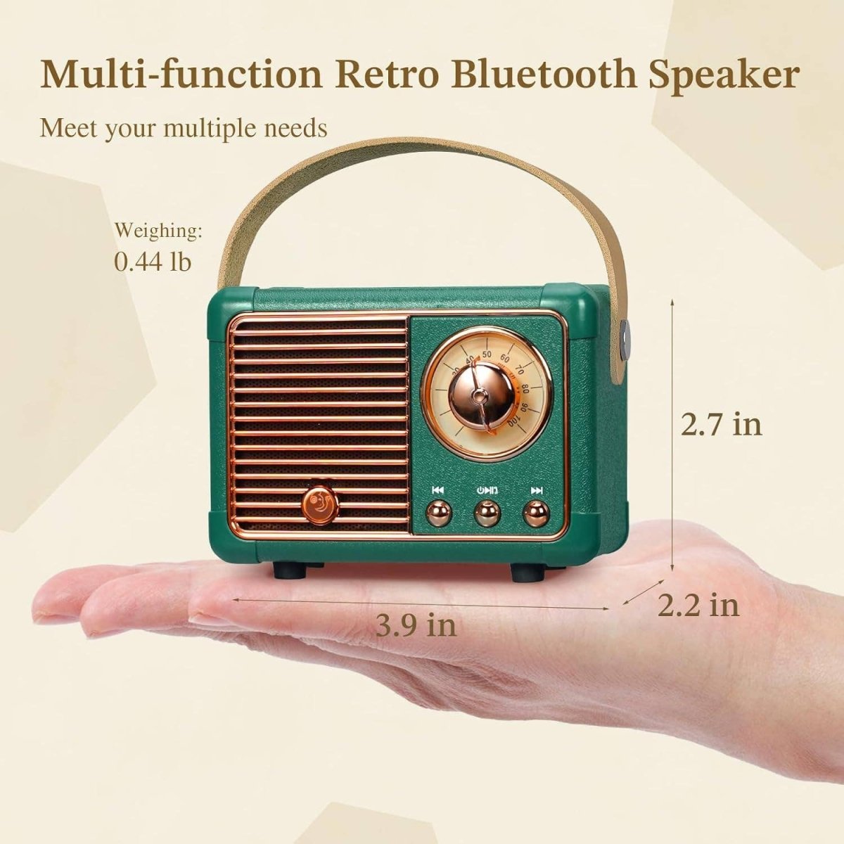 Tech Trendz - Vintage Bluetooth Speaker - Purses & Pearls