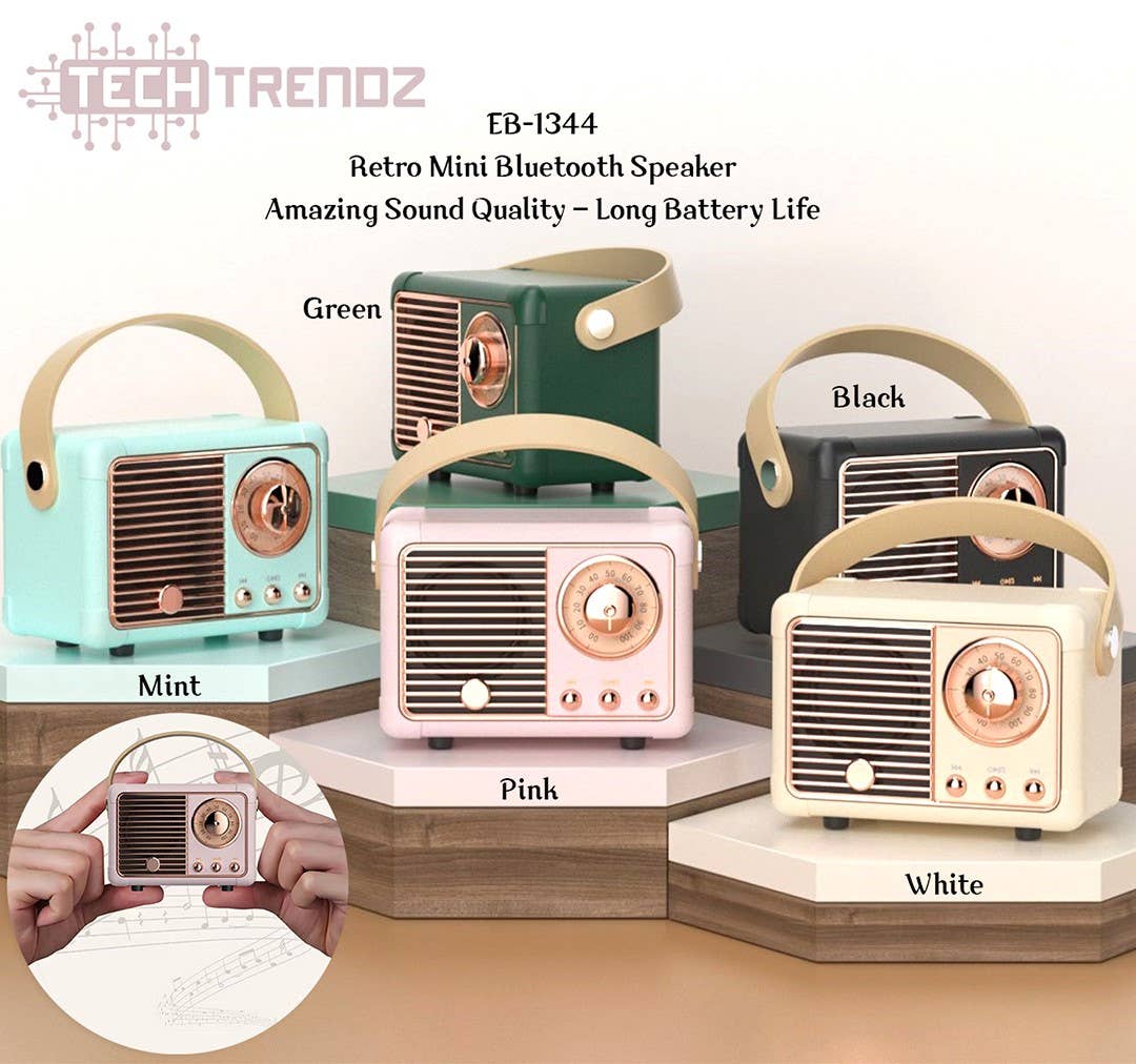 Tech Trendz - Vintage Bluetooth Speaker - Purses & Pearls
