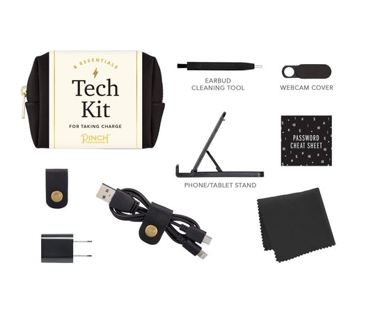 Unisex Tech Kit in Black - Purses & Pearls