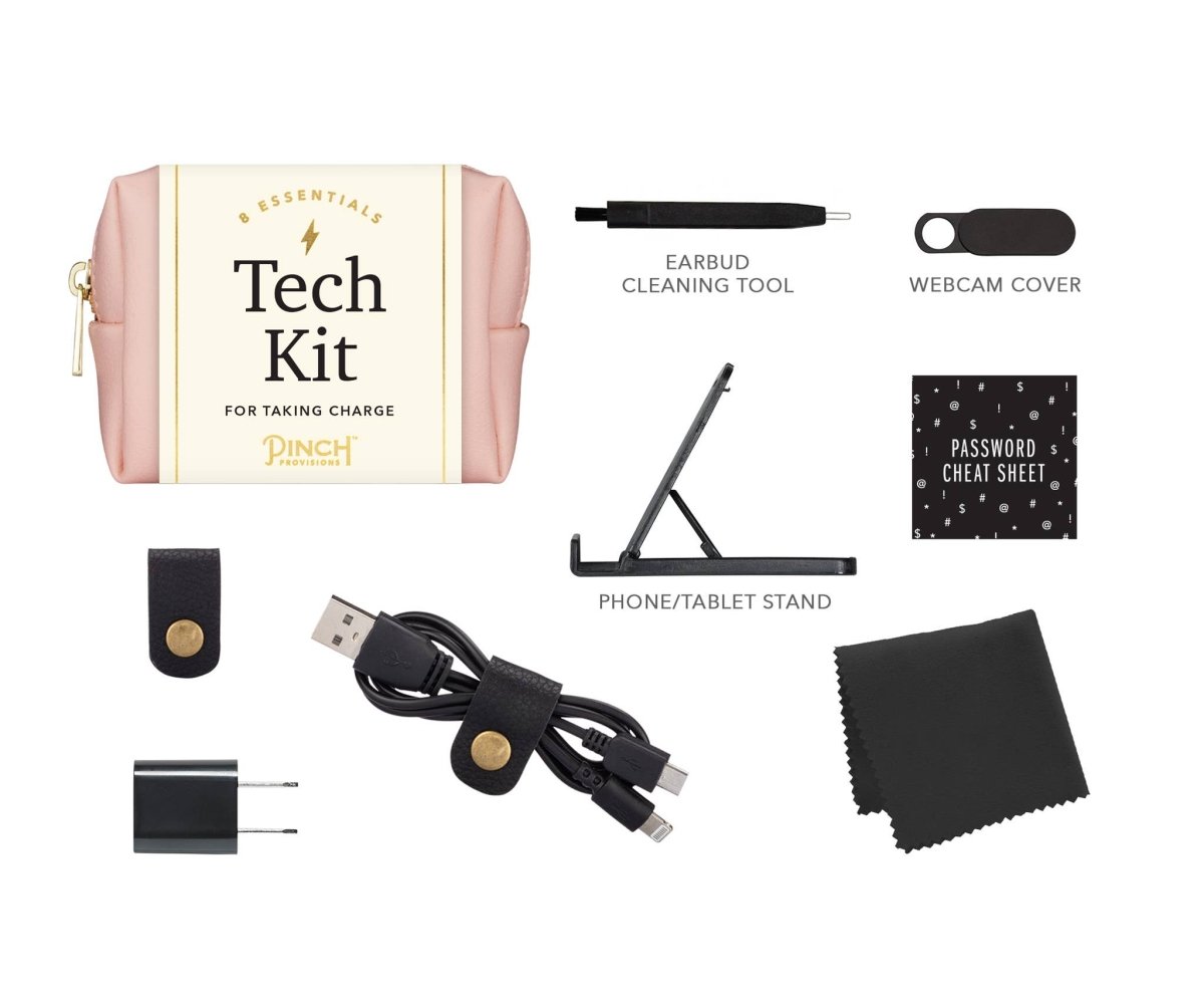 Unisex Tech Kit in Pink - Purses & Pearls