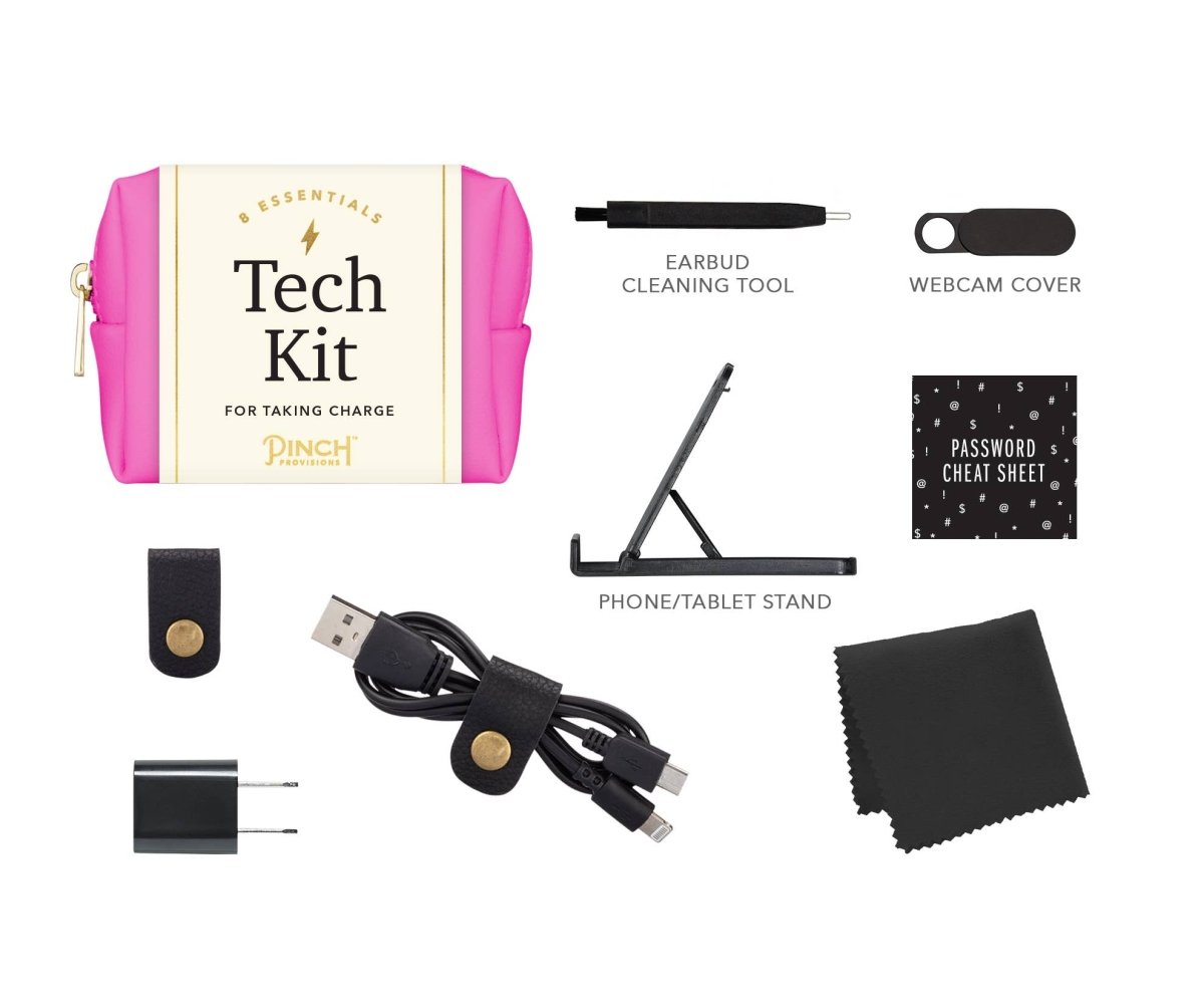 Unisex Tech Kit in Pink - Purses & Pearls